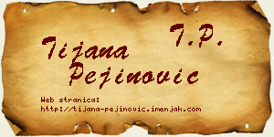 Tijana Pejinović vizit kartica